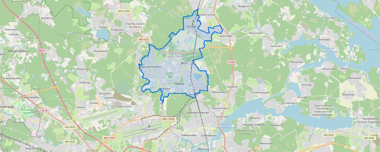 Карта: выезд мастера в Лобне